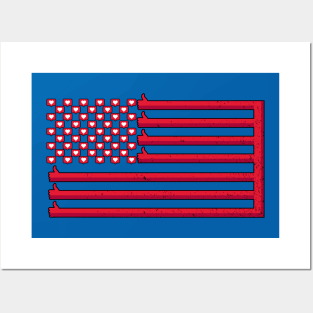 USA Flag like Posters and Art